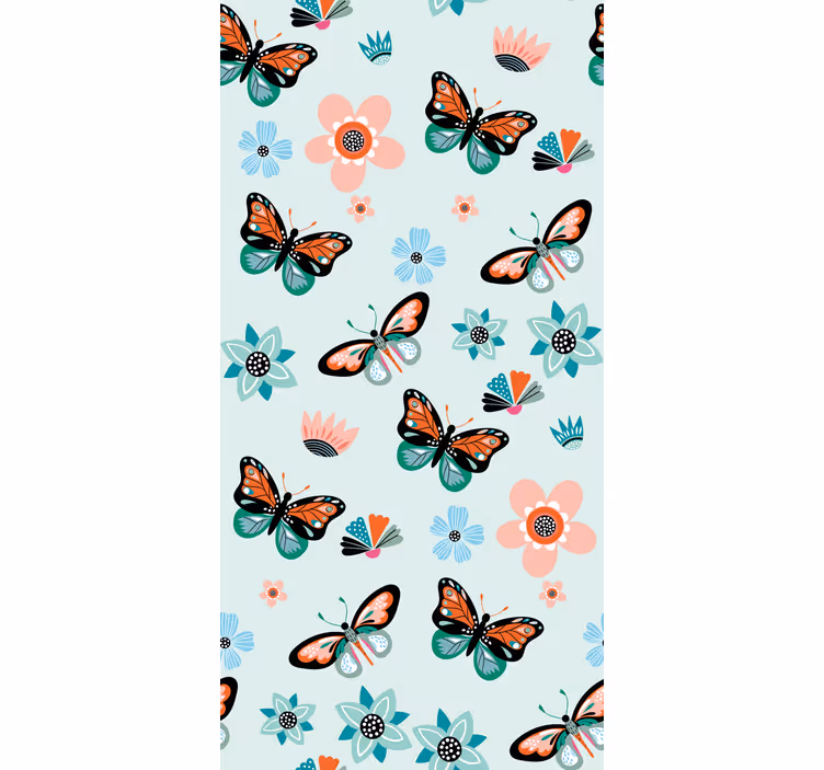 Butterflies and flowers Childrens blind - TenStickers