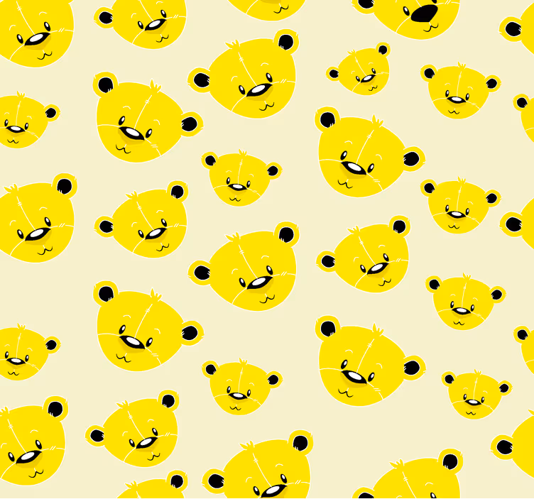 bears pattern Yellow blind - TenStickers