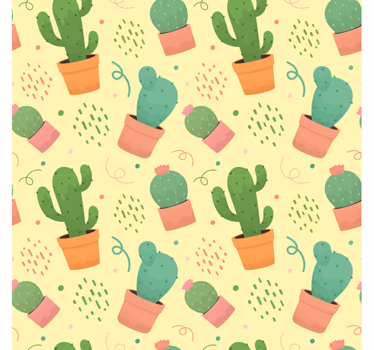 Cactus pattern children's window shade - TenStickers