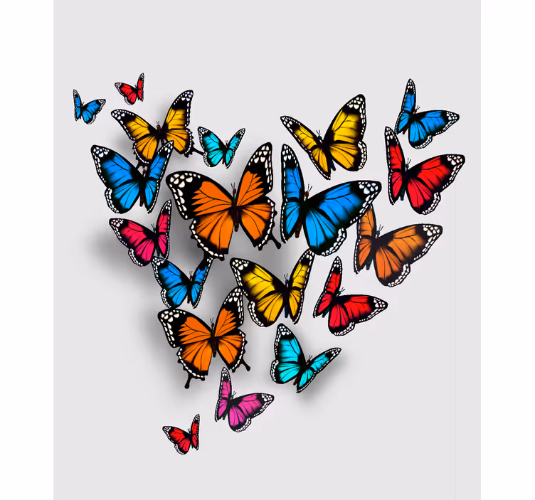Bright colorful butterflies roller shade - TenStickers