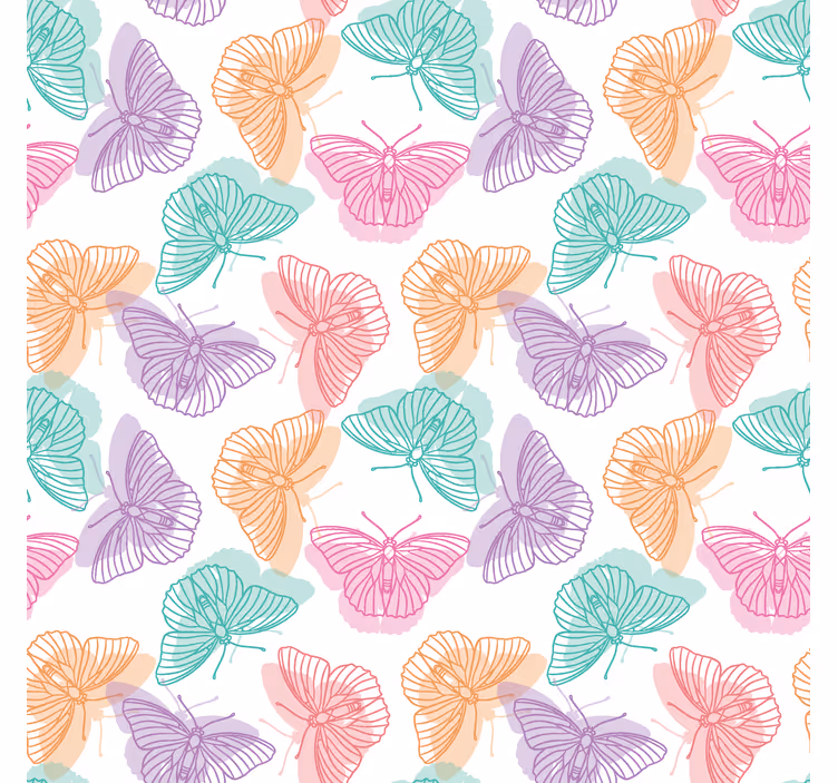 colorful silhouette Butterflies blind - TenStickers