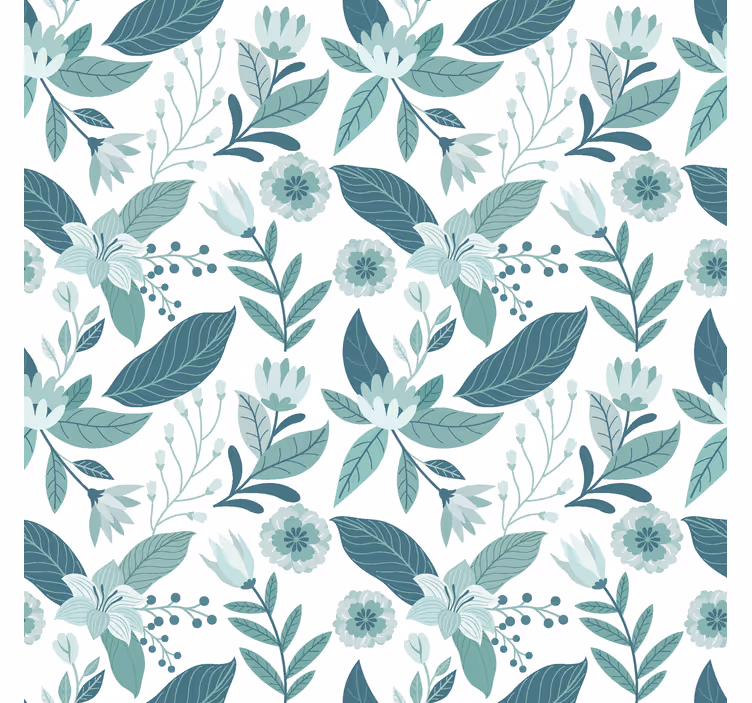 Nordic style flora scandinavian roller blind - TenStickers