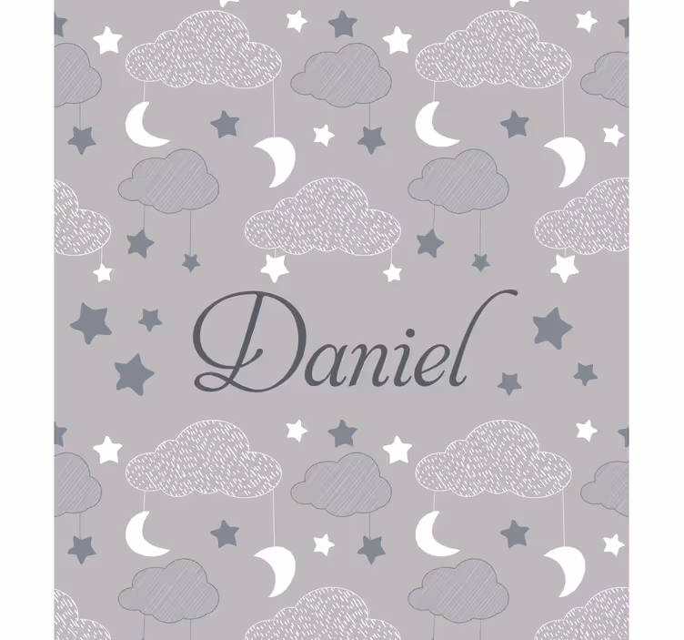 Gray starry clouds custom window shade - TenStickers