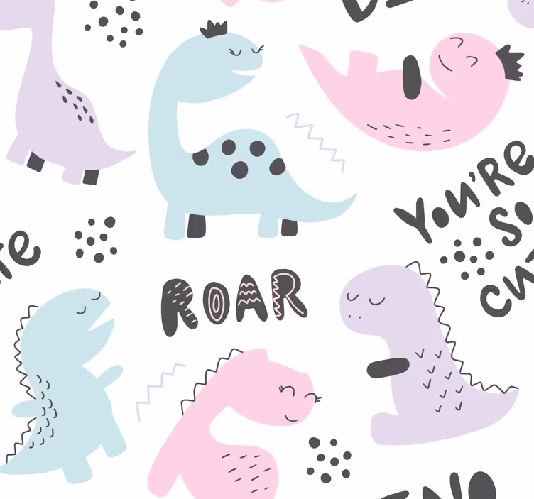 Princess dino dinosaur roller blind - TenStickers