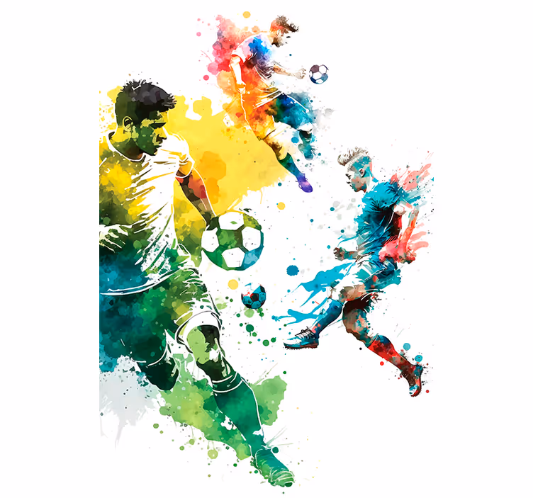 Sport in action soccer window blind - TenStickers