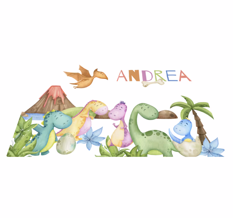Jurassic scene personalizable placemat - TenStickers