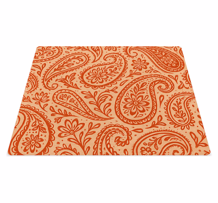 Original placemat warm red paisley design - TenStickers