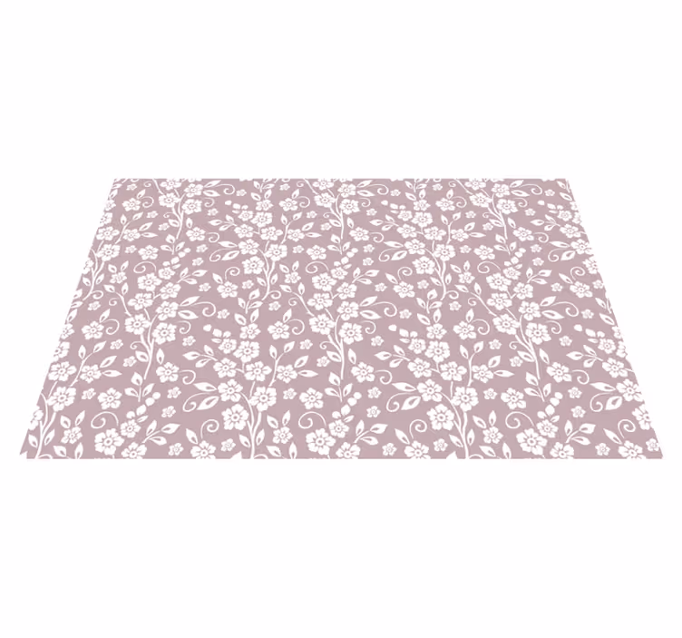 Elegant flowers pattern floral placemats - TenStickers