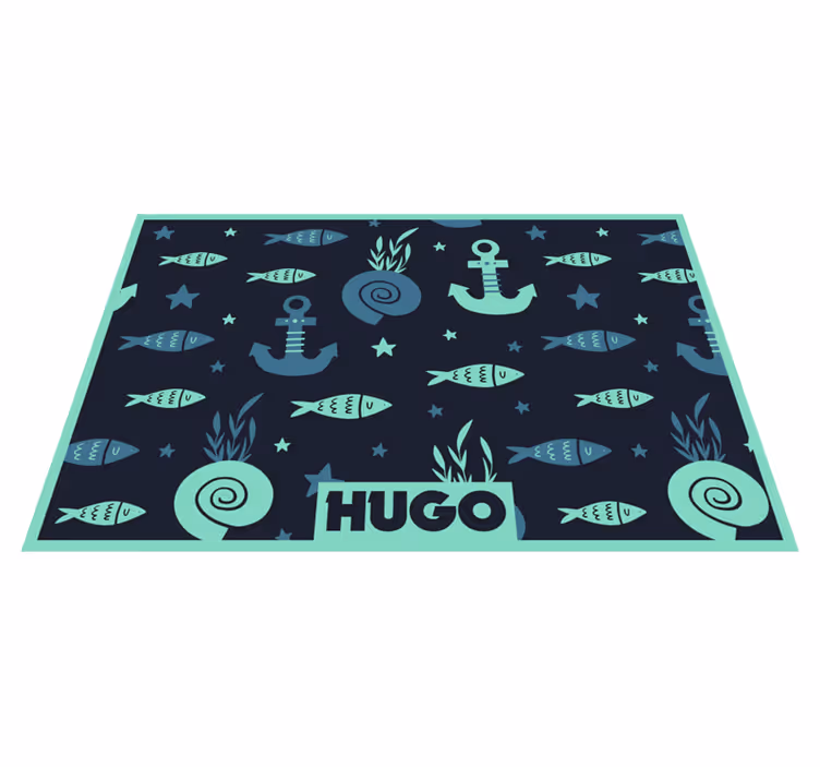 Children placemat nautical fish design - TenStickers