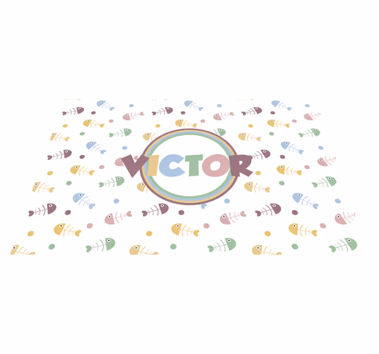 Children placemat lively fish design - TenStickers