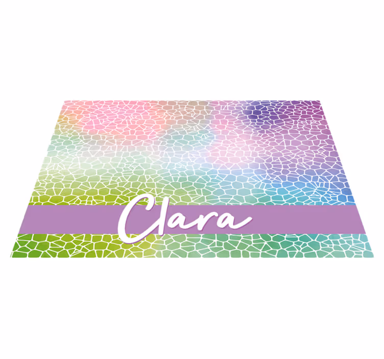 Modern pattern customisable name placemats - TenStickers