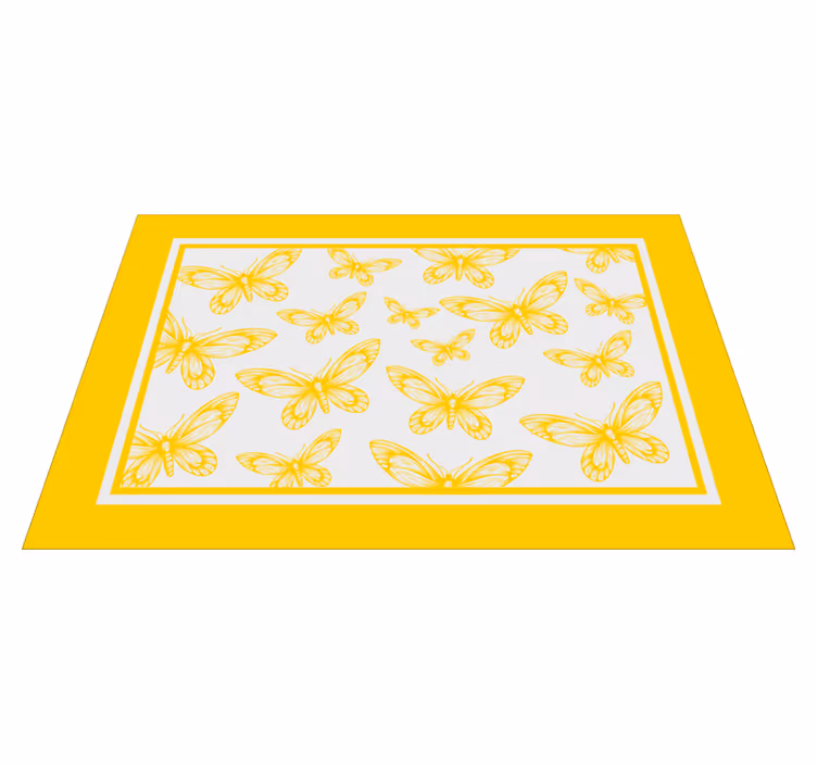 Yellow butterflies elegant placemats - TenStickers