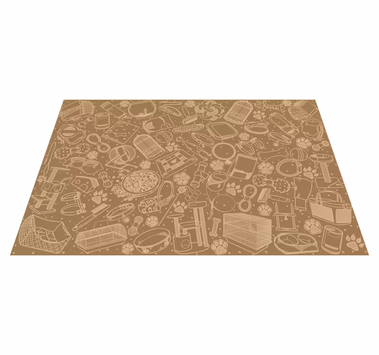 Placemat intricate kitchen elements - TenStickers
