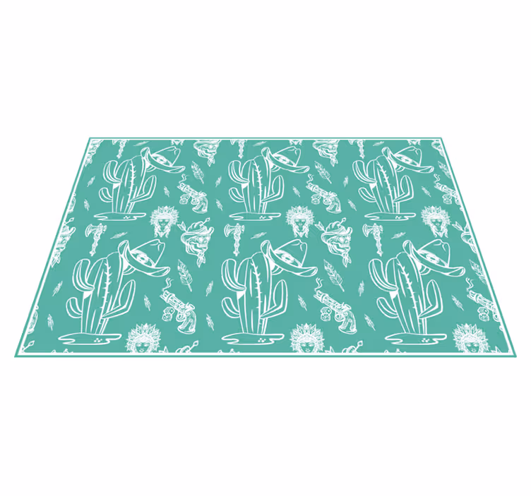 Original placemat cactus pattern design - TenStickers