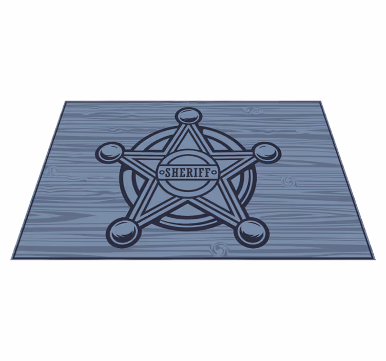 Personalizable placemat sheriff star badge - TenStickers