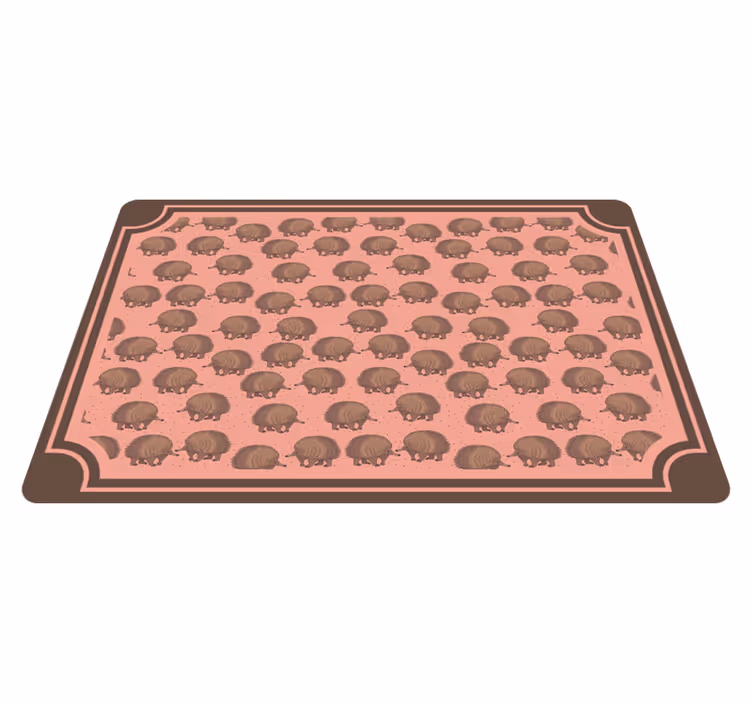 Original placemat with hedgehog pattern - TenStickers