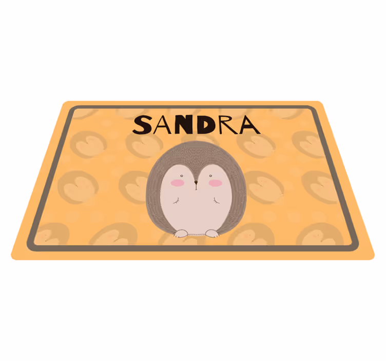 Children placemat with cute hedgehog design - TenStickers
