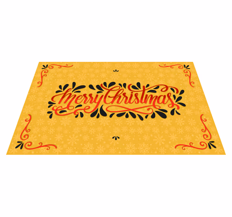 Christmas placemat with joyful holiday wishes - TenStickers