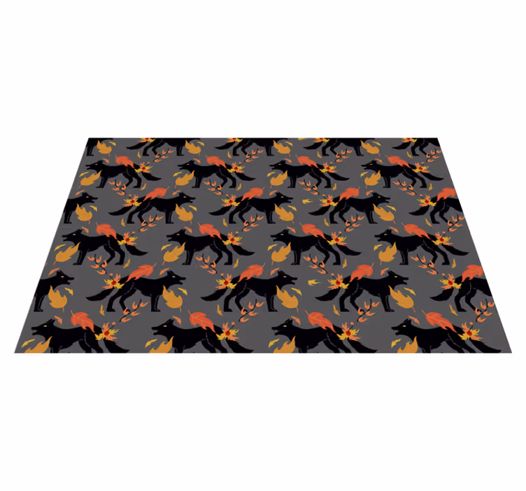 Wolf Pattern Vinyl placemats - TenStickers