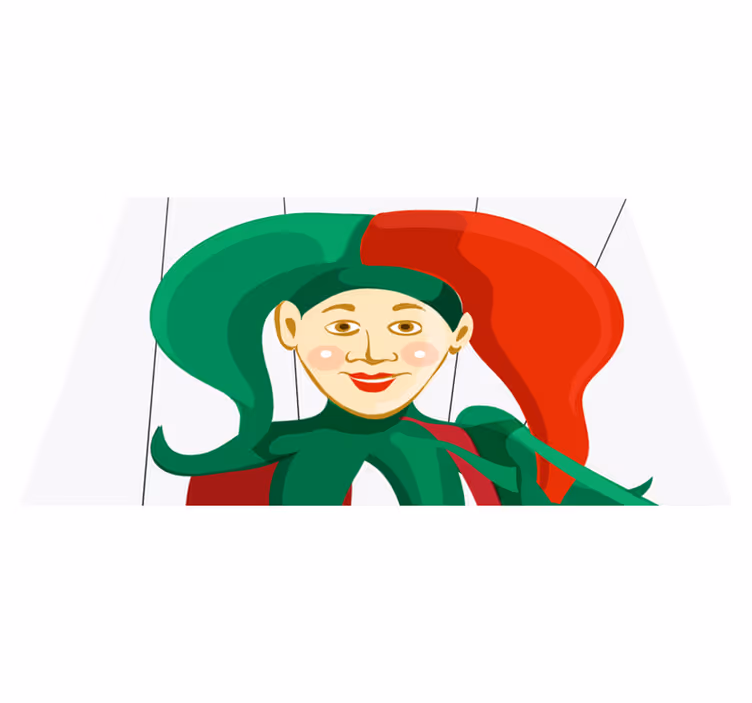 Original placemat jester character design - TenStickers
