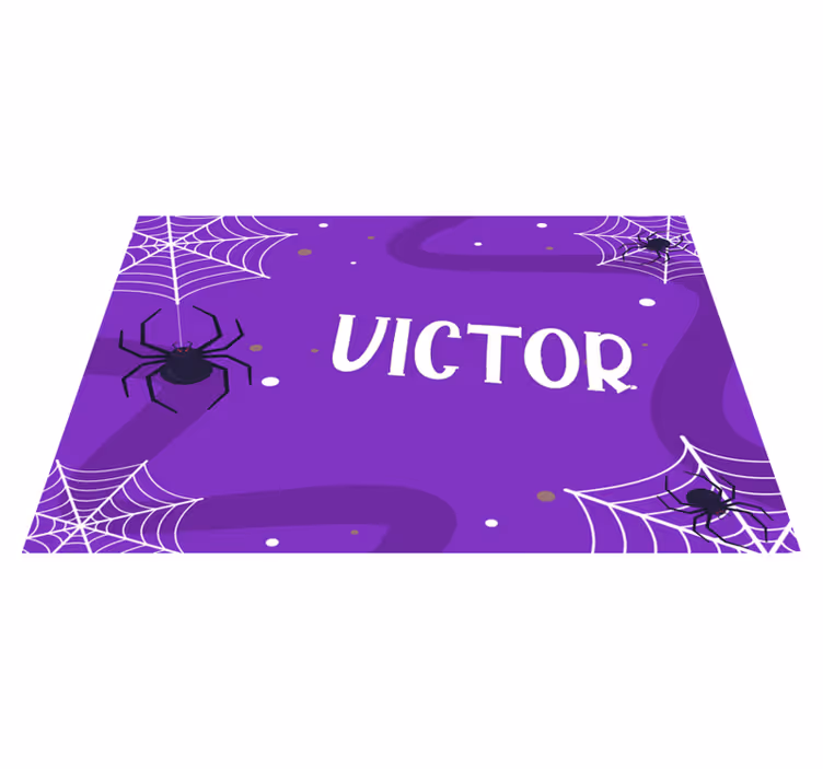 Halloween placemat spooky spider webs - TenStickers