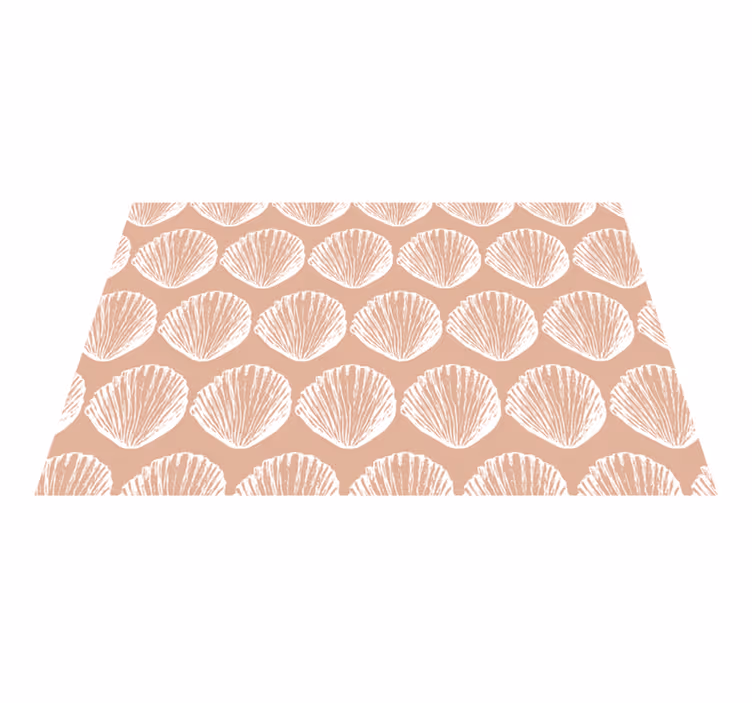Retro Seashell Pattern beige  seashell placemats - TenStickers