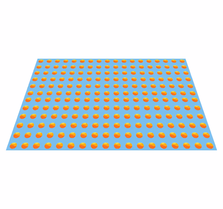Modern placemat with colorful circular designs - TenStickers