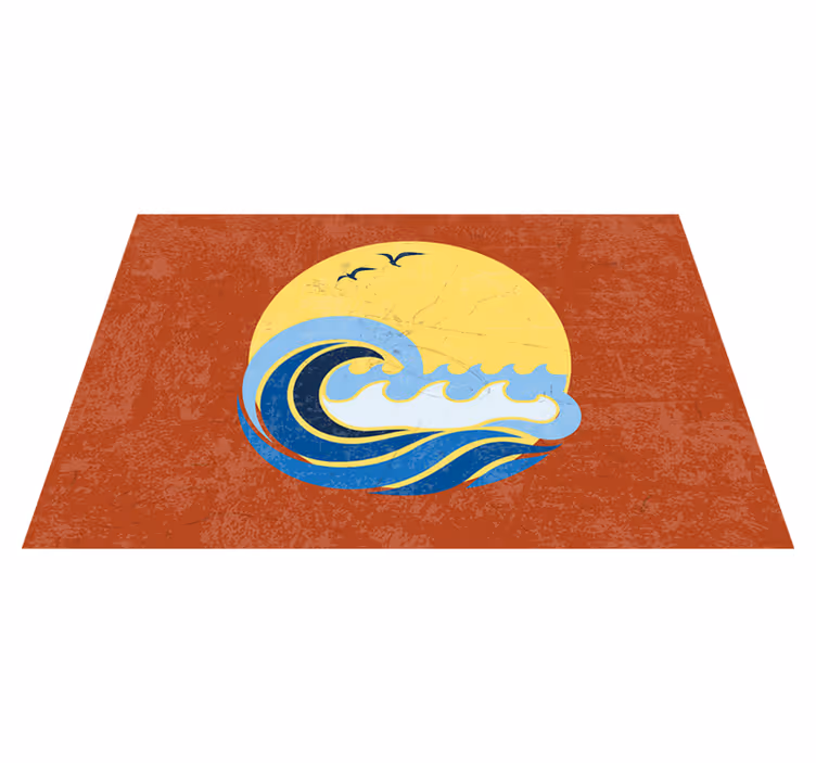 Original placemat sunset wave design - TenStickers