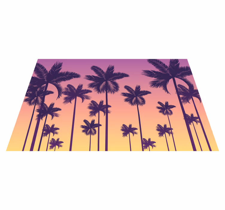 Sunset Palms 70's sun placemats - TenStickers
