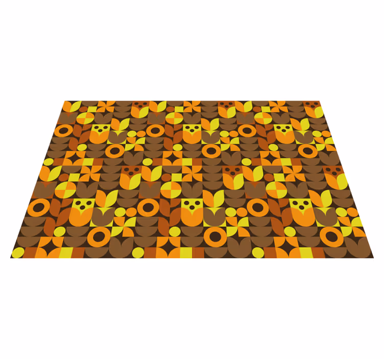 abstract 70s Vinyl placemats - TenStickers