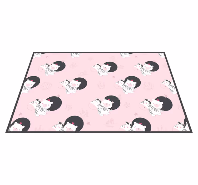 Children placemat with adorable zebra illustrations - TenStickers