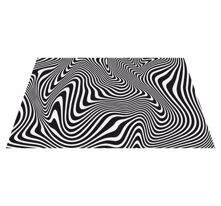 3D effect lines zebra placemats - TenStickers