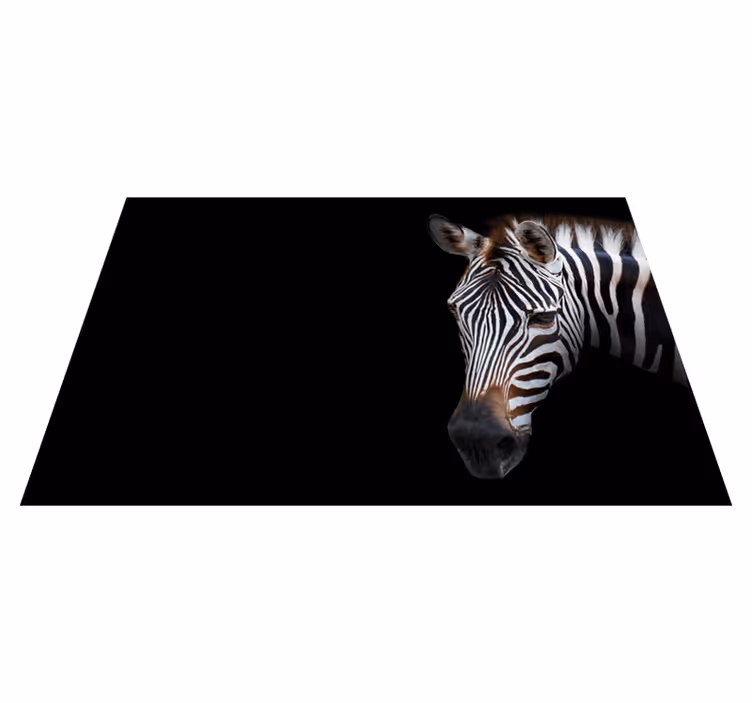 Original placemat zebra head close-up - TenStickers