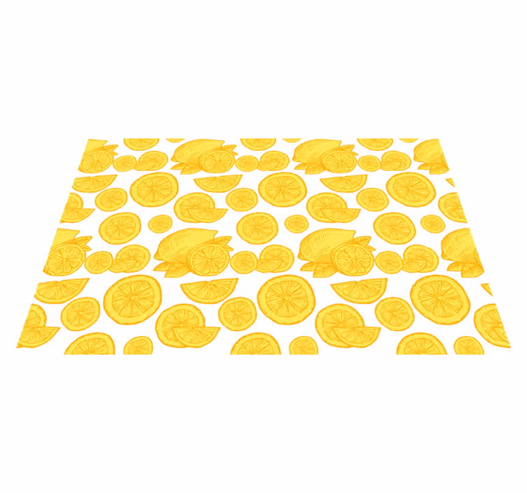 Lemon slice pattern placemat - TenStickers