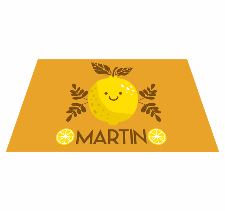 Children placemat with happy lemon design - TenStickers