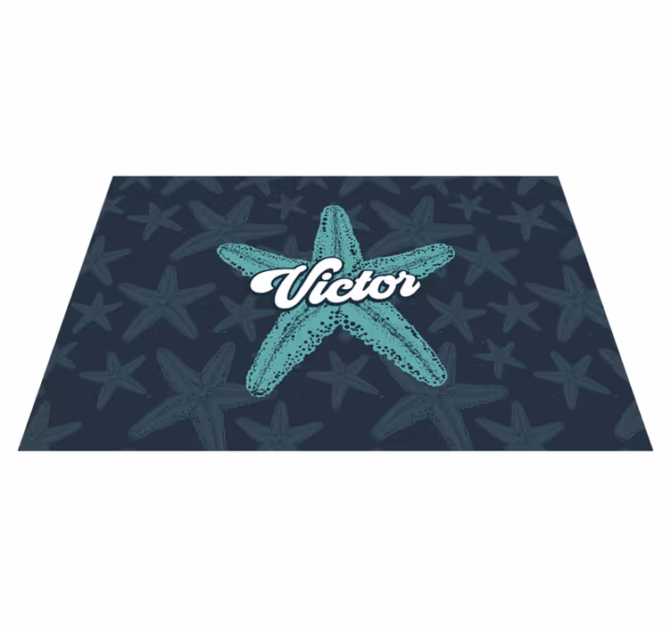 Personalizable placemat starfish personalized accent - TenStickers
