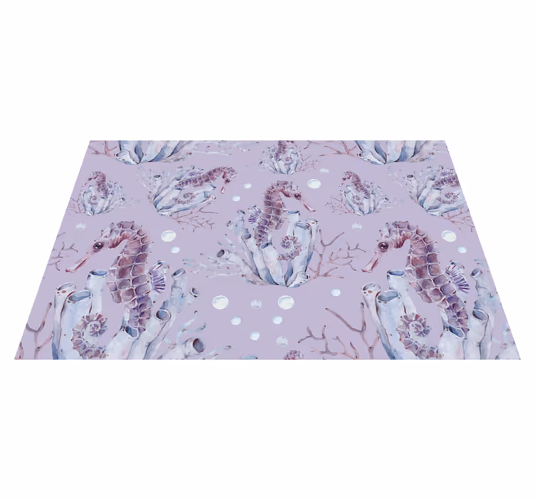 Original placemat seahorse design - TenStickers