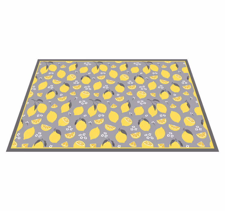 Original placemat lemon pattern table setting - TenStickers