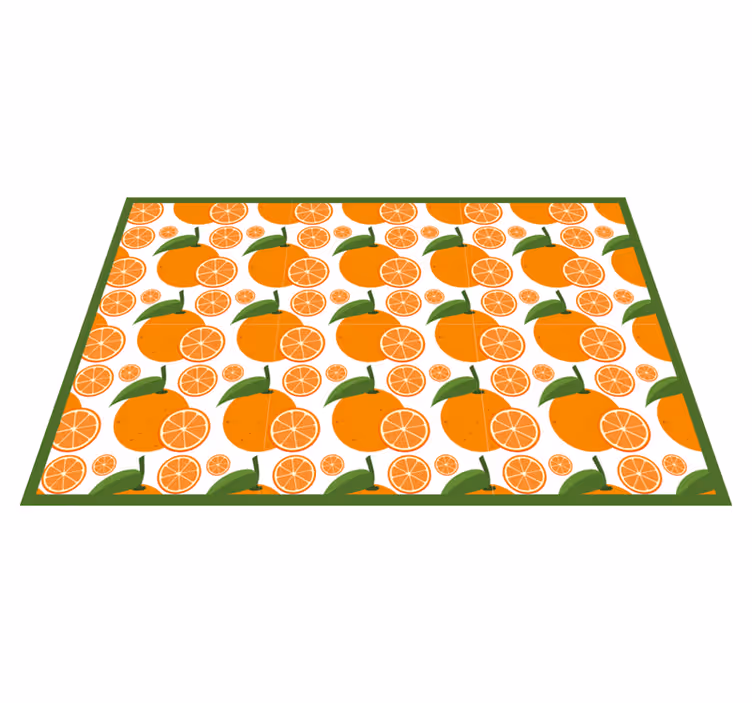 Sliced and full oranges white original placemat - TenStickers