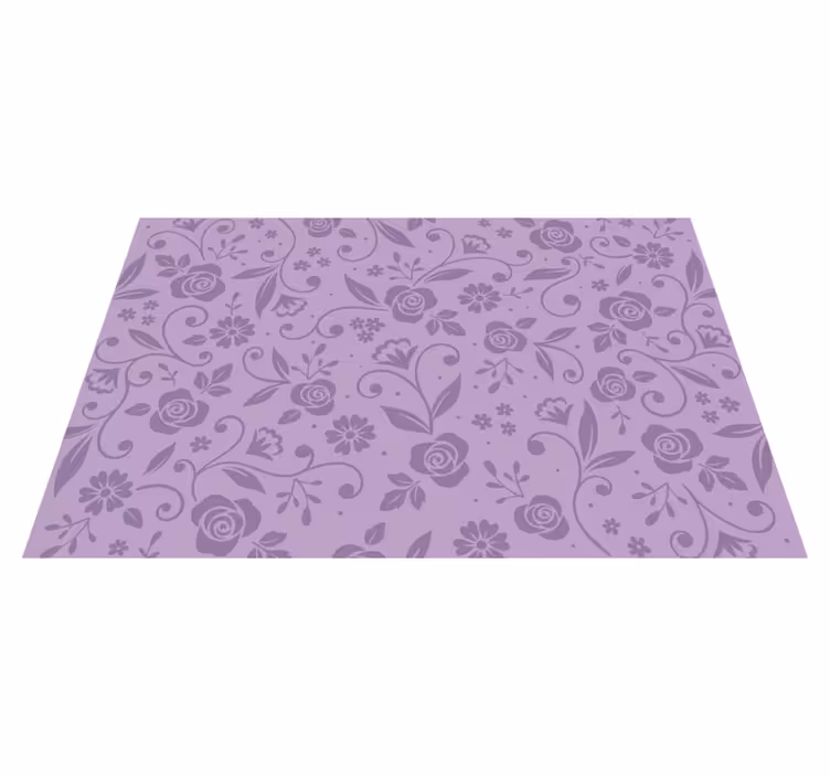 Floral violet pattern placemat - TenStickers