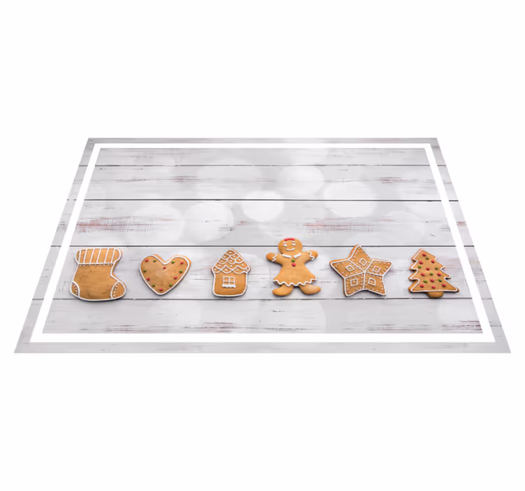 Christmas placemat gingerbread cookie collection - TenStickers