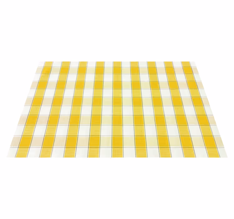 Yellow checkered pattern placemat - TenStickers
