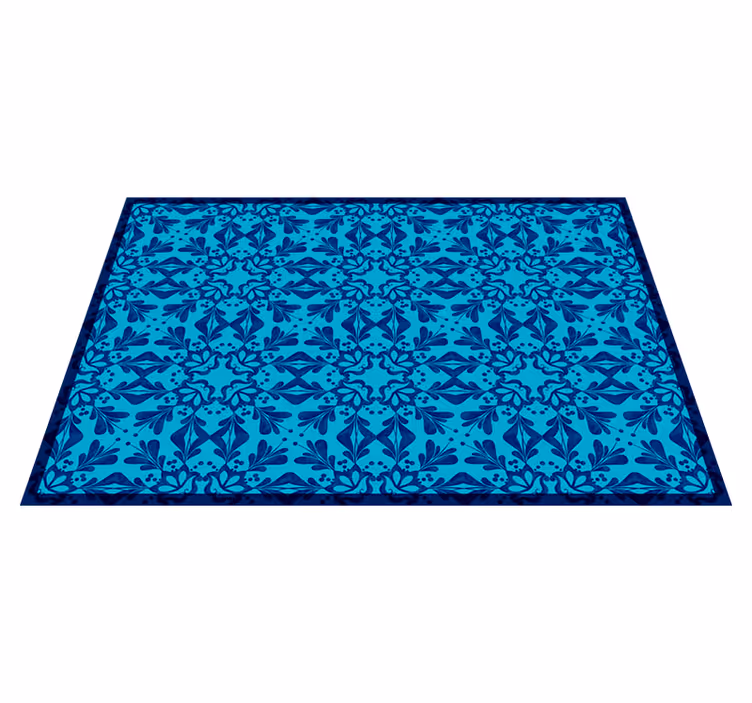 Blue mosaic with flowers  elegant placemats - TenStickers