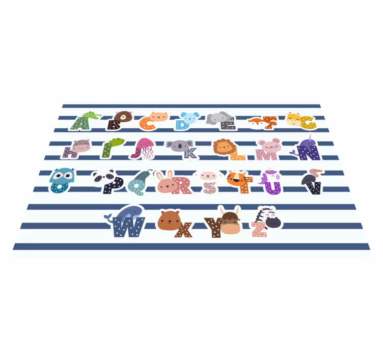 Cute colorful animal alphabets kids placemat - TenStickers
