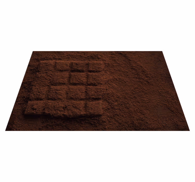 Original placemat chocolate powder design - TenStickers