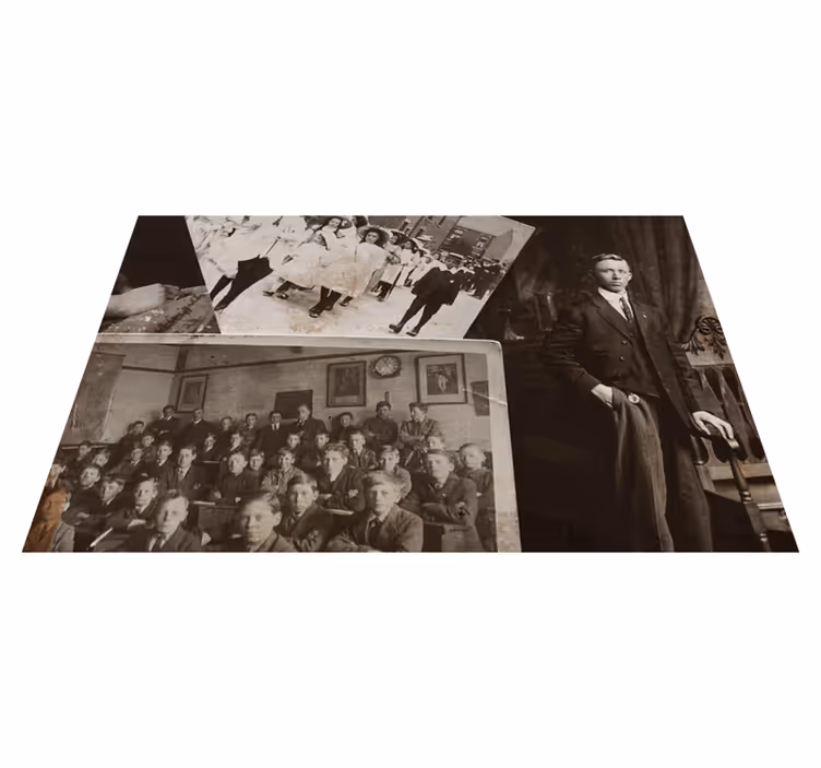 Vintage photo collage placemat for home - TenStickers