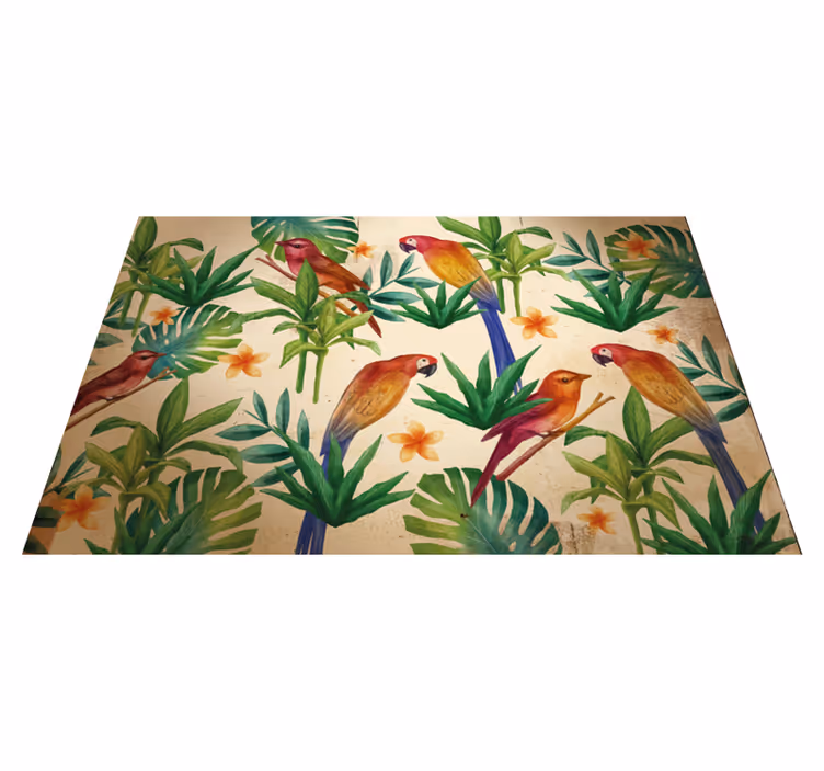 Original placemat tropical parrots design - TenStickers