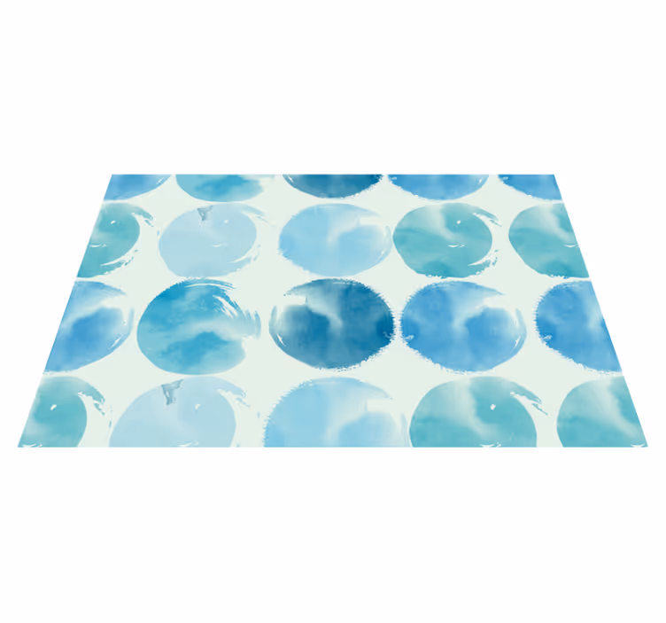 Turquoise abstrac circle original placemats - TenStickers