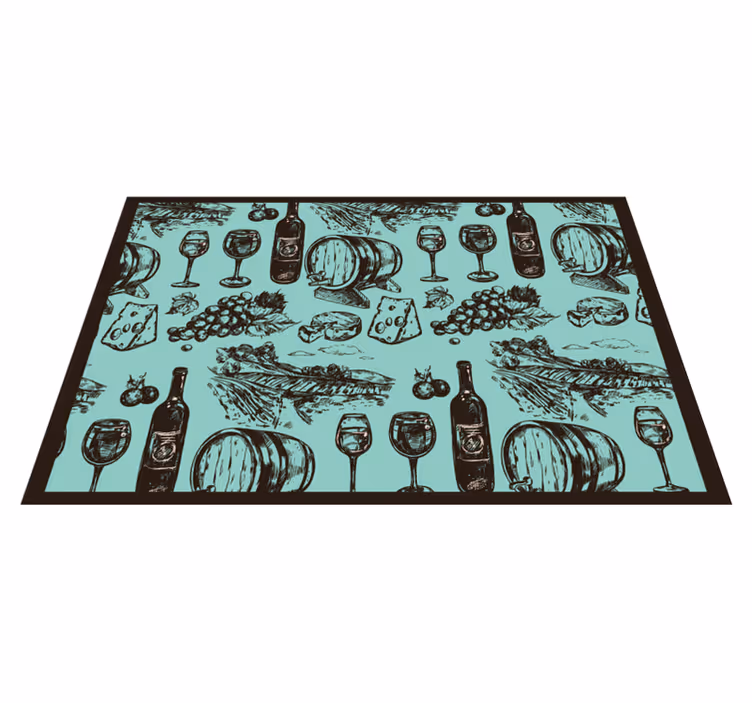 Original placemat vintage culinary elements - TenStickers