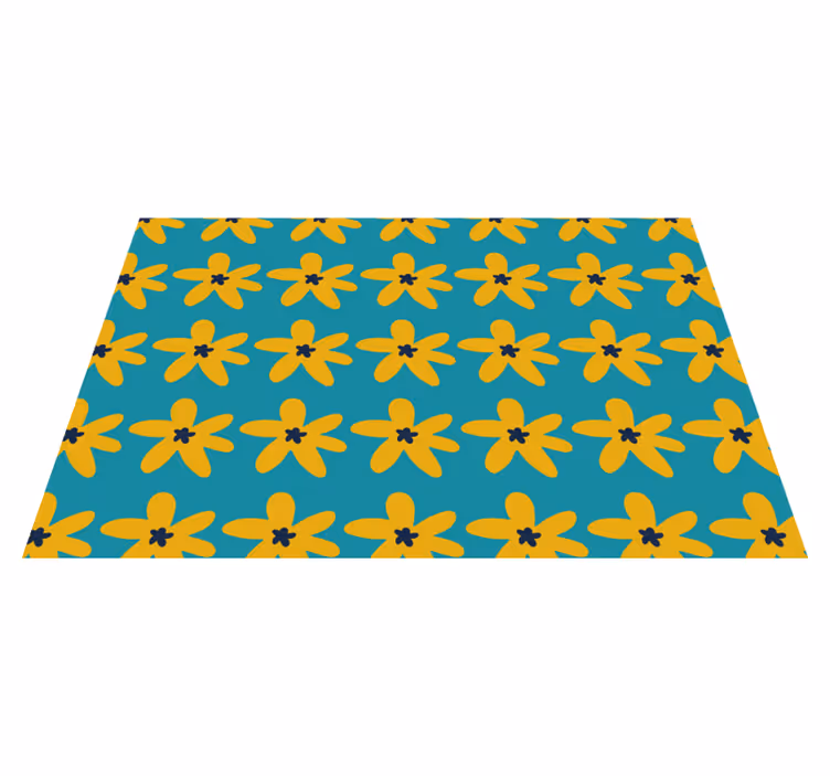 Modern placemat with lively floral design - TenStickers